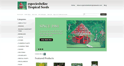 Desktop Screenshot of especiesbelizetropicalseeds.com